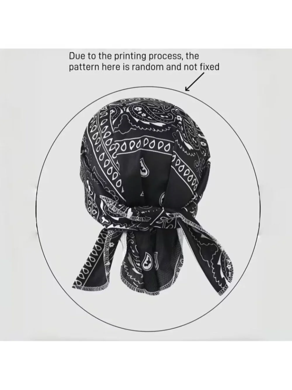Unisex Paisley Pattern Pirate Hats with Back Tie Band Turban Cap Elastic Fabric